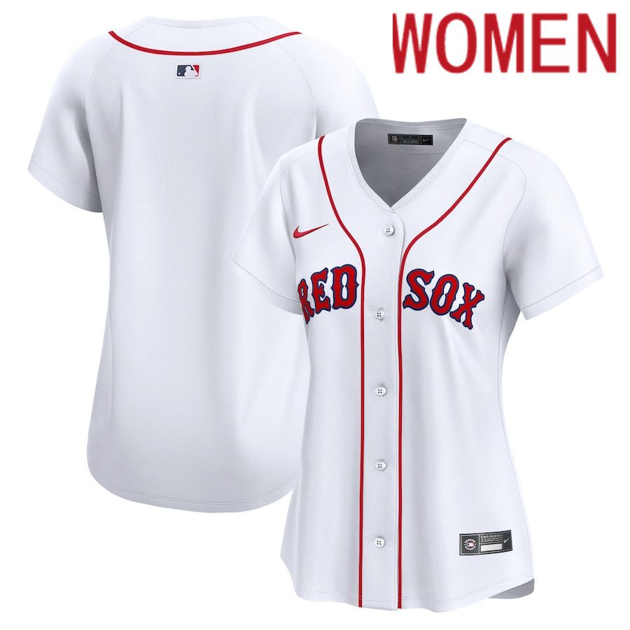 Women Boston Red Sox Blank Nike White Home Limited MLB Jersey